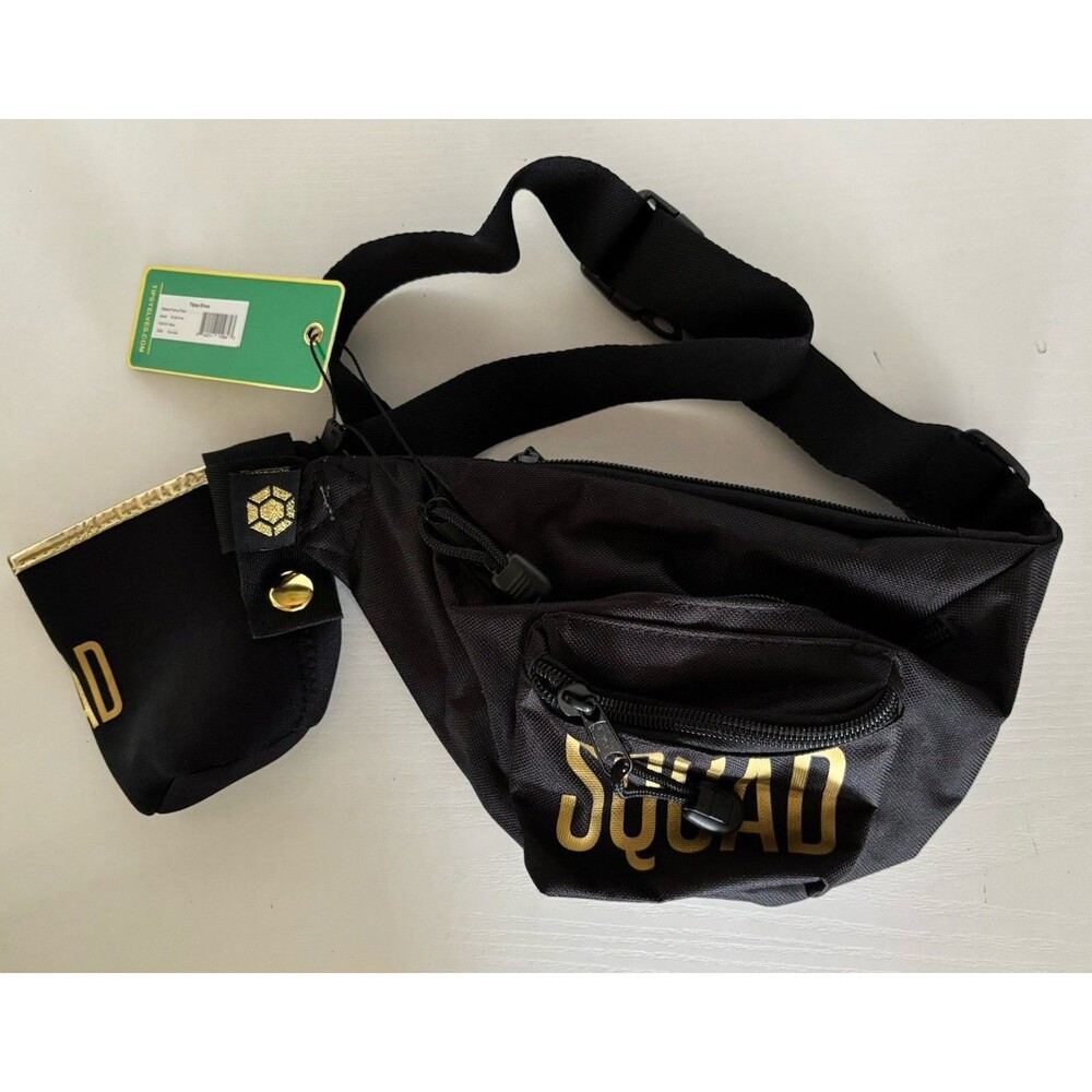 Tipsy Elves Black Squad  Fanny Pack And Drink Holder